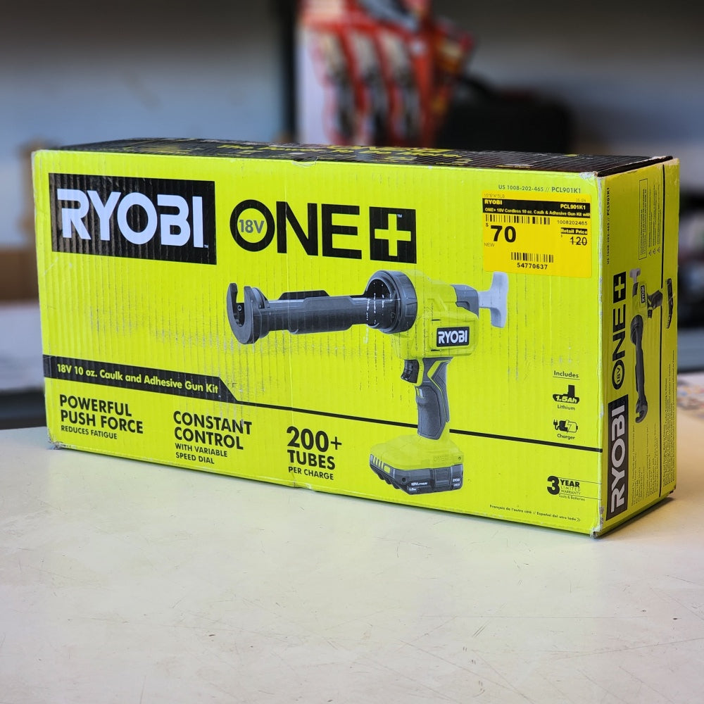 ONE + 18V Cordless 10 oz. Caulk & Adhesive Gun ONE + 18V Cordless 10 oz. Caulk & Adhesive Gun